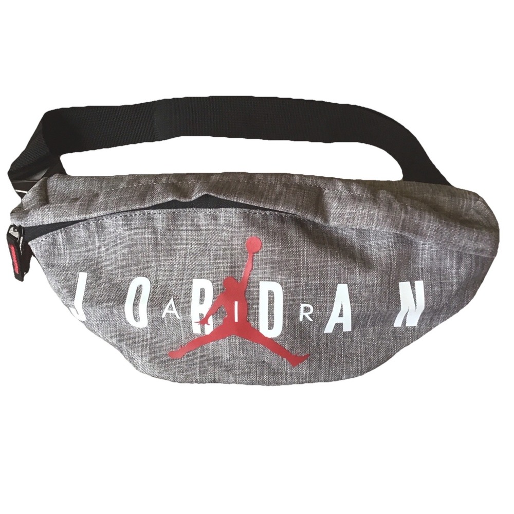 Air Jordan Flight Fanny Pack Hip Waist Belt Gray Jumpman Crossbody Bag New